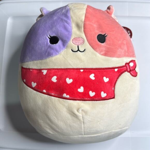 Squishmallows Other - NWT 11” Niven the Guinea Pig with Heart Bandana